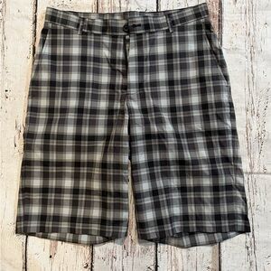 Slazenger Men's Plaid Shorts - Black and Gray